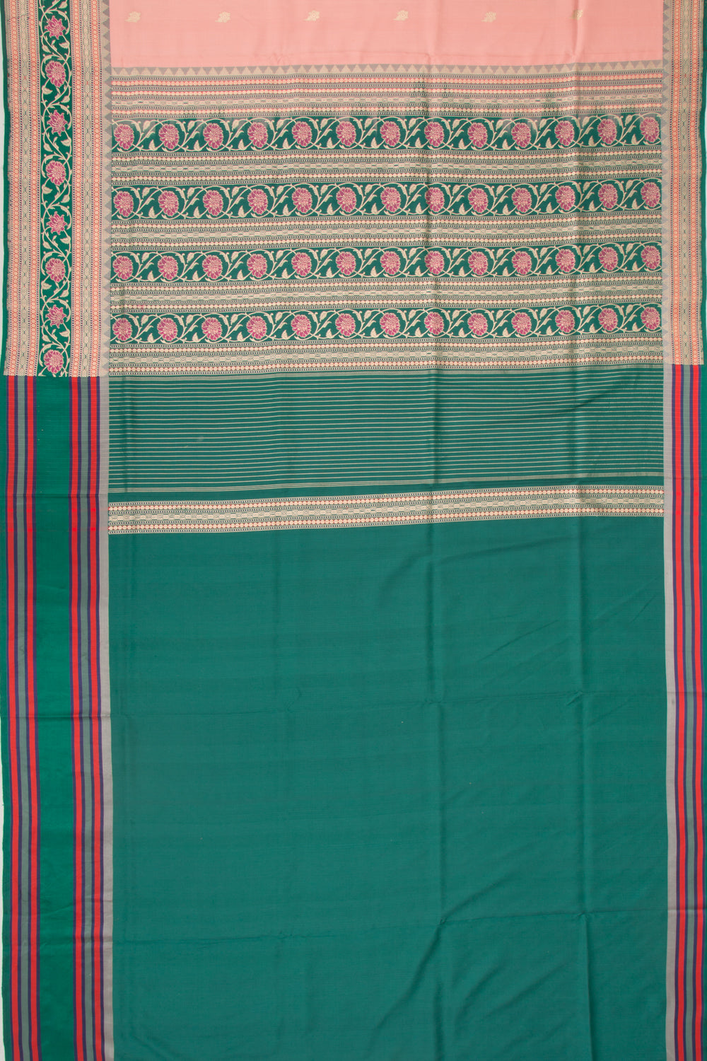 Banarasi Silk Butta Peach Saree