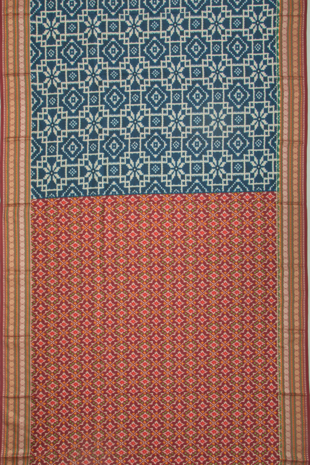 Soft Dupion Silk Printed Dark Blue Saree