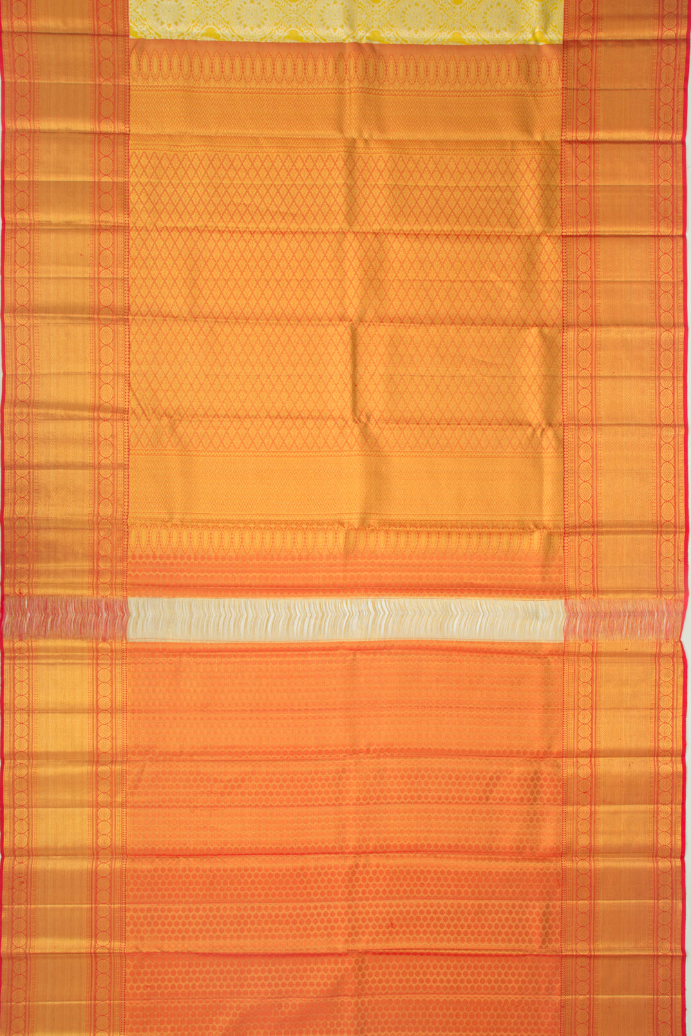 Kanchipuram Silk Tissue Brocade Gold Saree