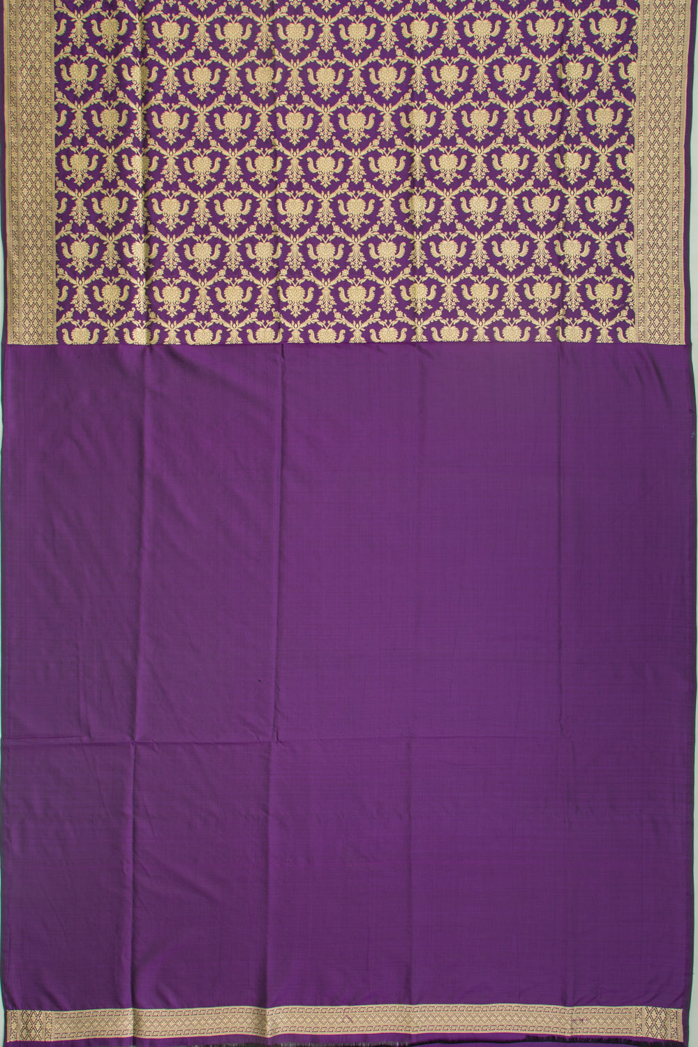 Banarasi Silk Brocade Purple Saree