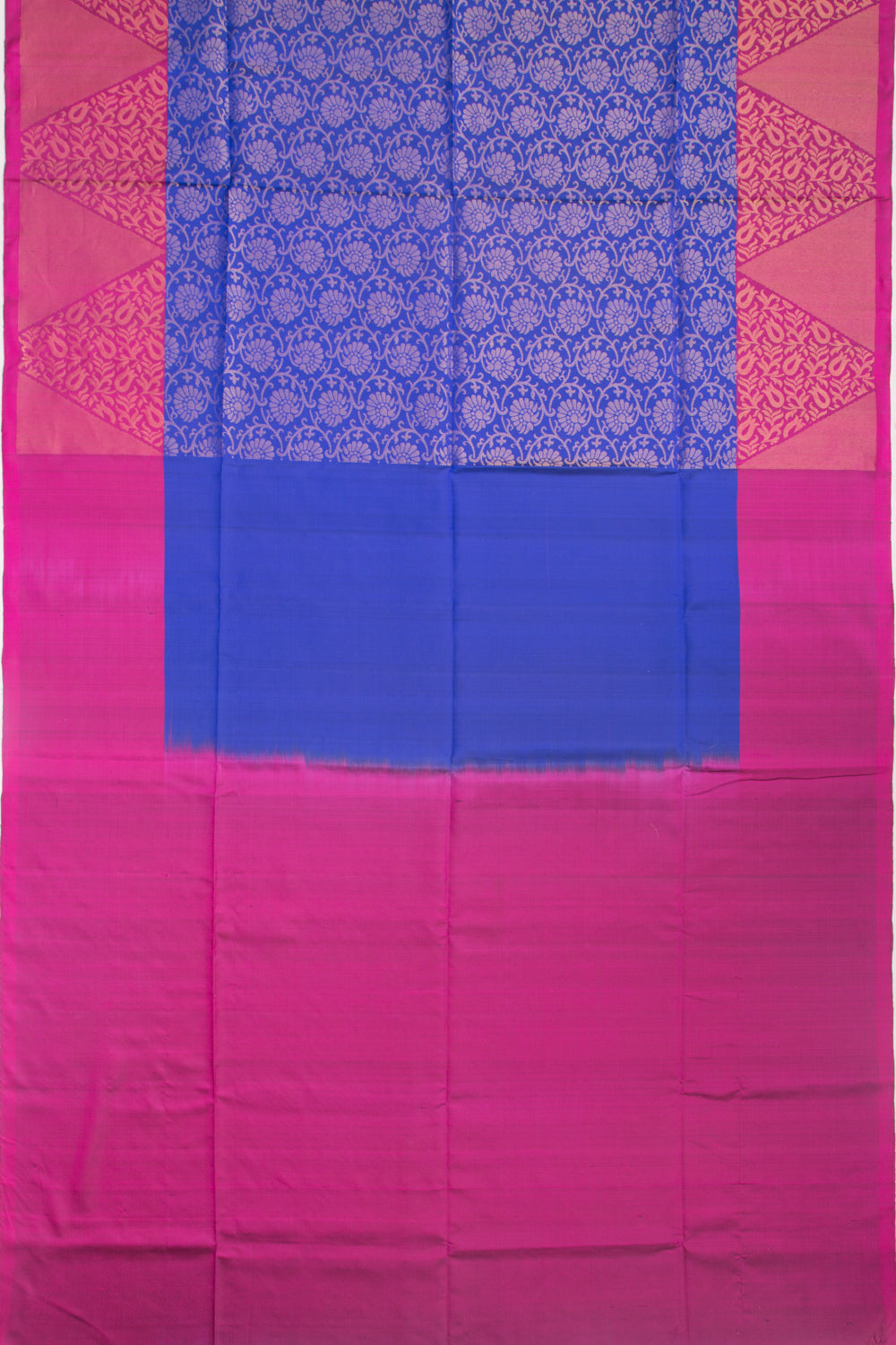 Coimbatore Soft Silk Jaal Dark Blue Saree