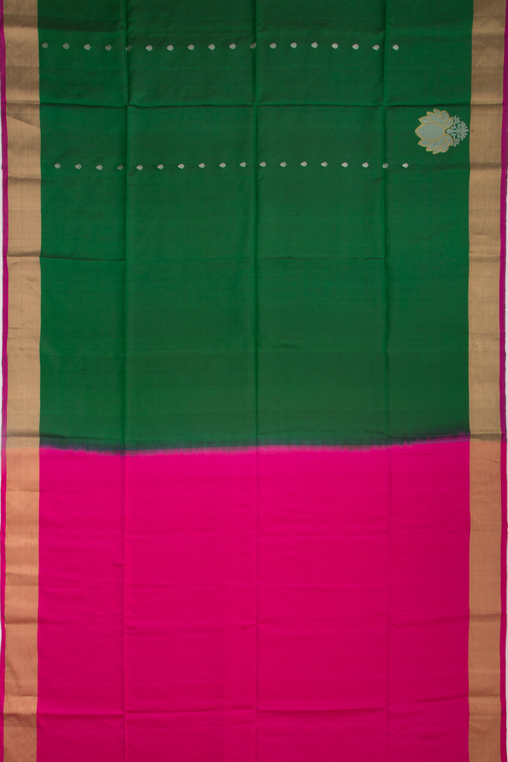Coimbatore Soft Silk Butta Dark Green Saree