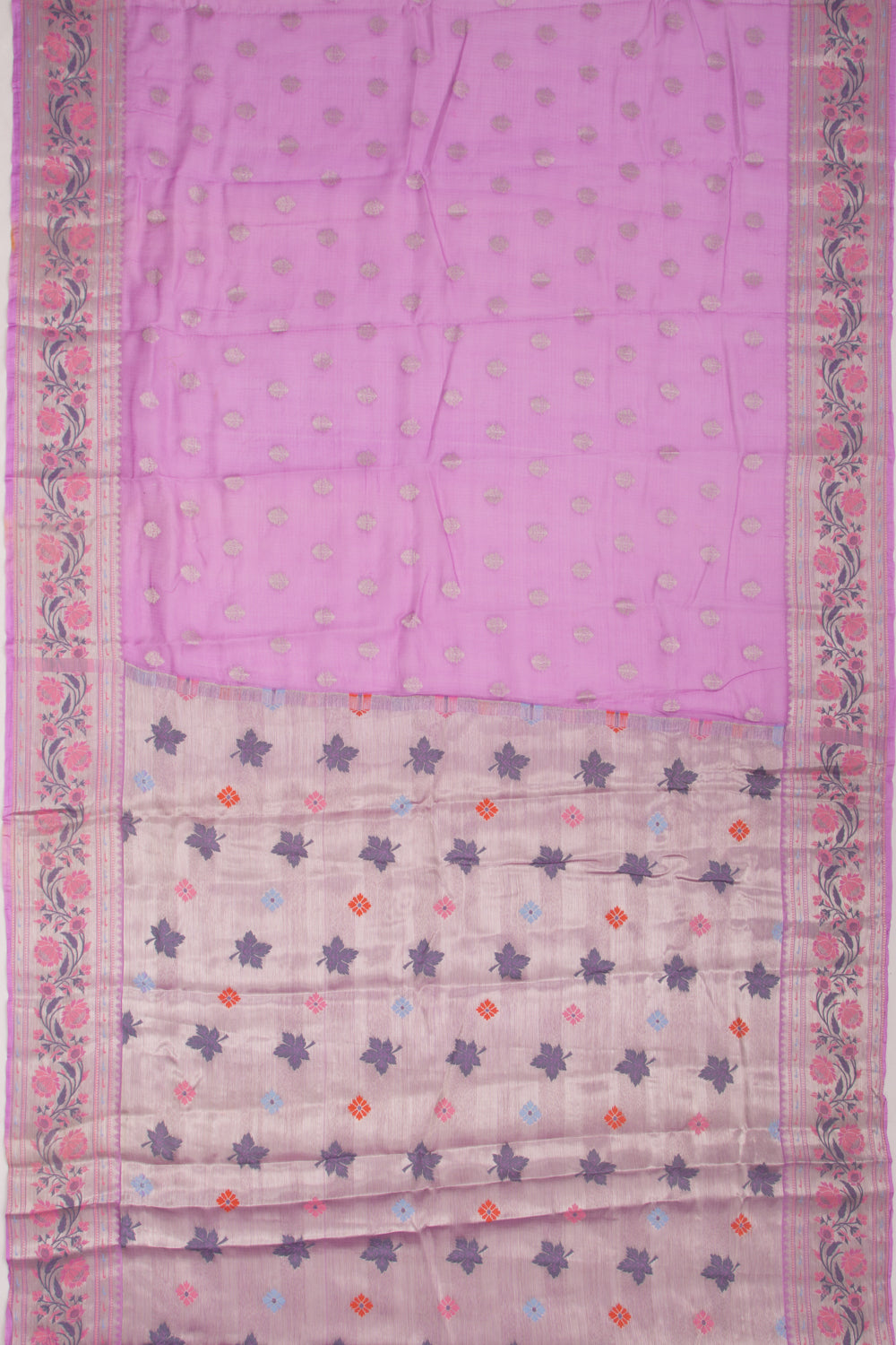 Kota Soft Silk Butta Lavender Saree