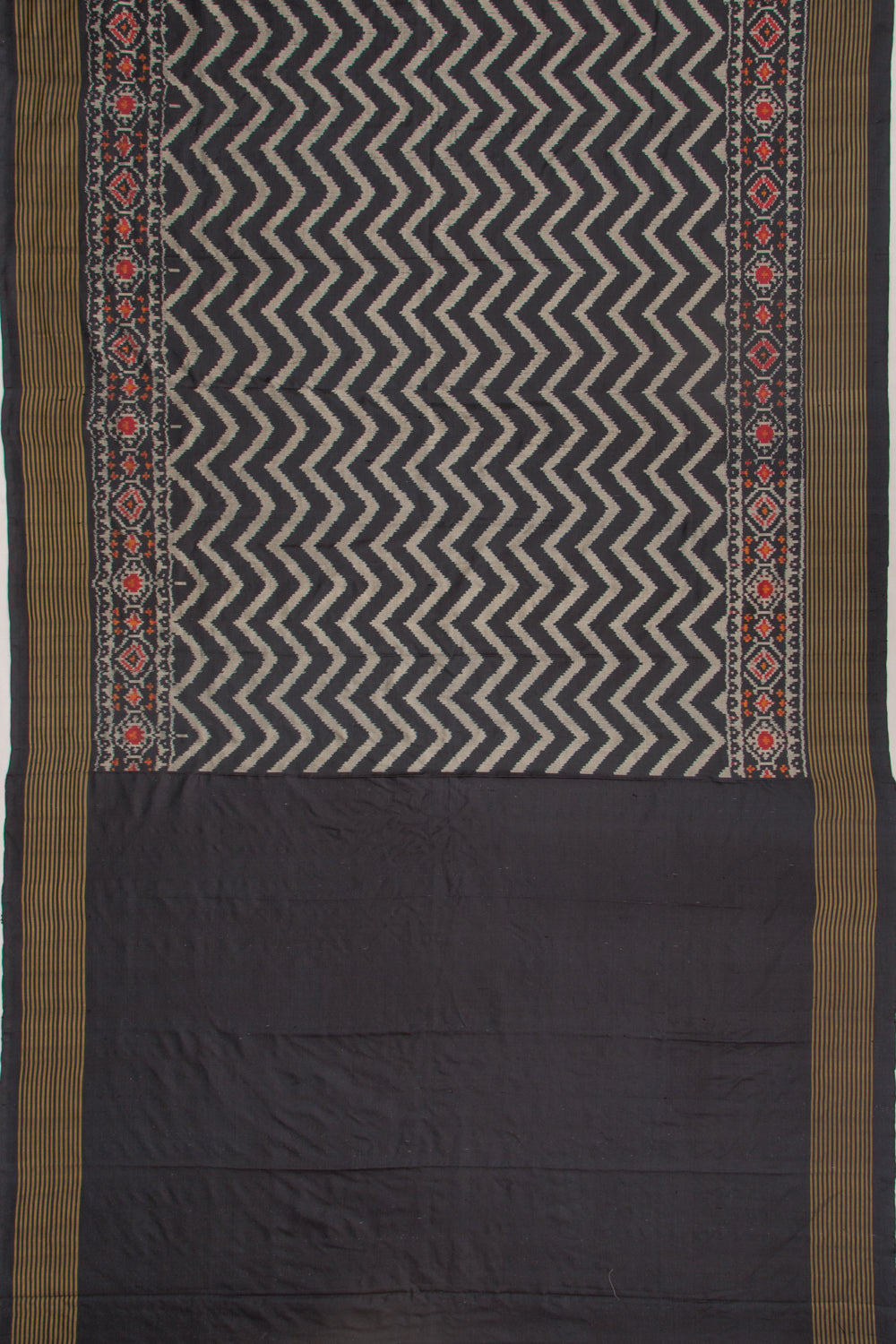 Pochampally Silk Ikat Black Saree