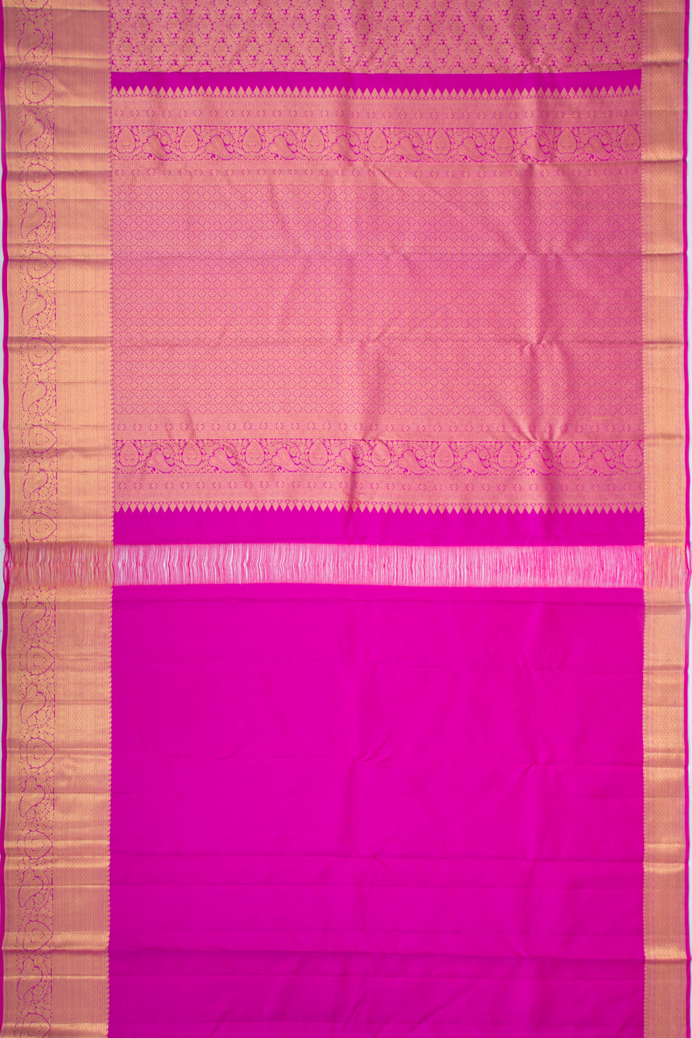 Kanchipuram Silk Brocade Pink Saree