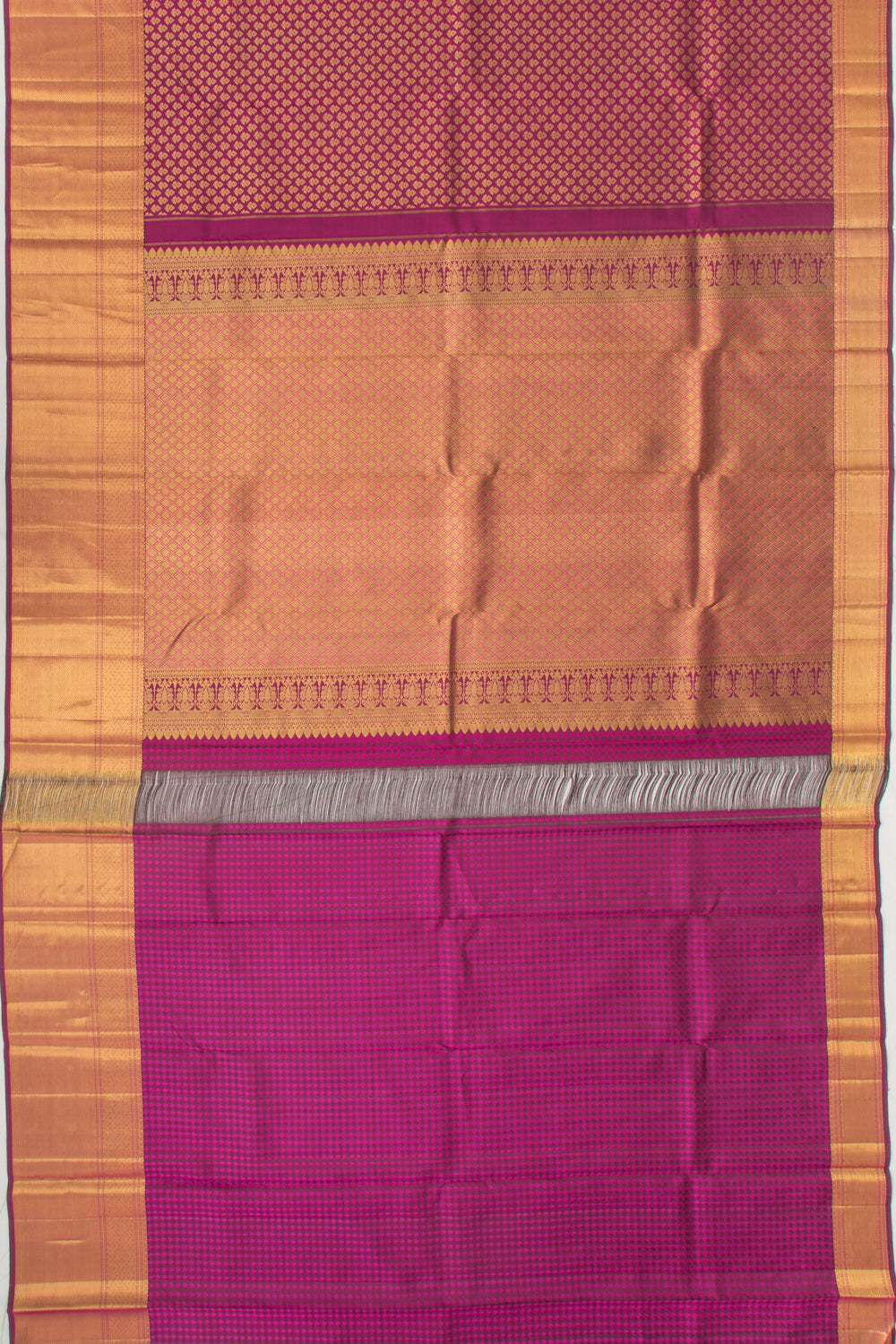 Kanchipuram Silk Brocade Purple Saree