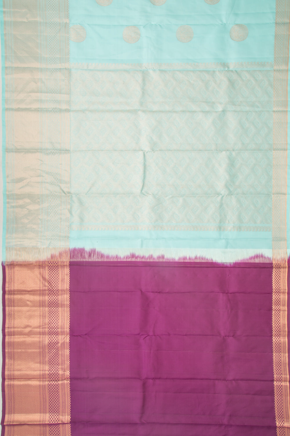 Kanchipuram Silk Butta Sky Blue Saree