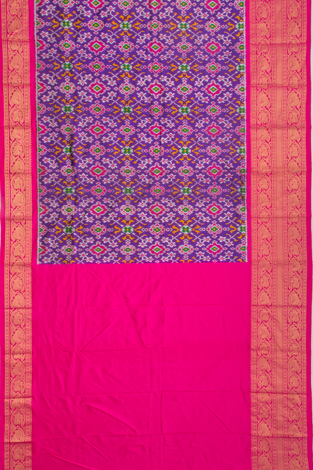 Kanchipuram Silk Ikat Violet Saree