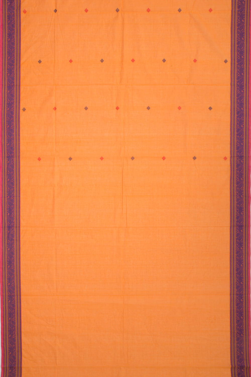 Chettinad Cotton Butta Orange Saree