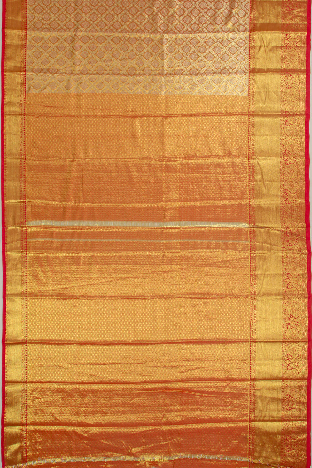 Taranga Kanchi Silk Tissue Brocade Gold Saree