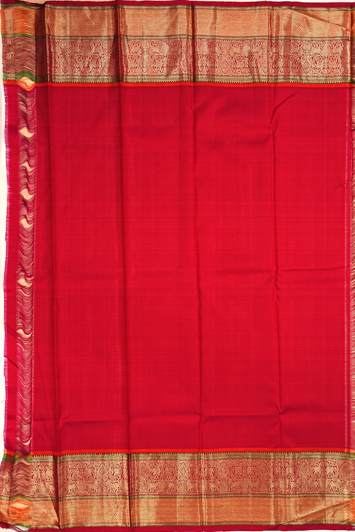 Kanchipuram Silk Brocade Sea Green Saree