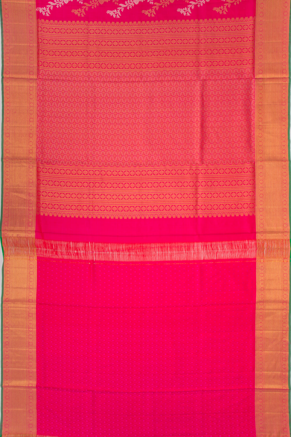 Kanchipuram Silk Jaal Pink Saree