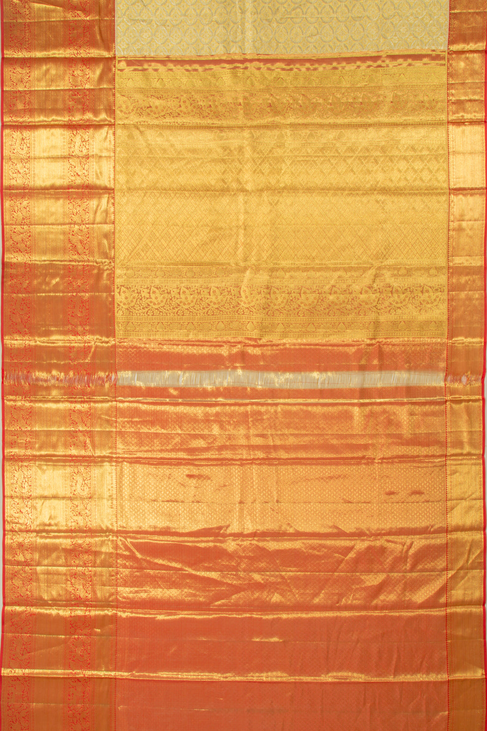 Taranga Kanchi Silk Tissue Brocade Gold Saree