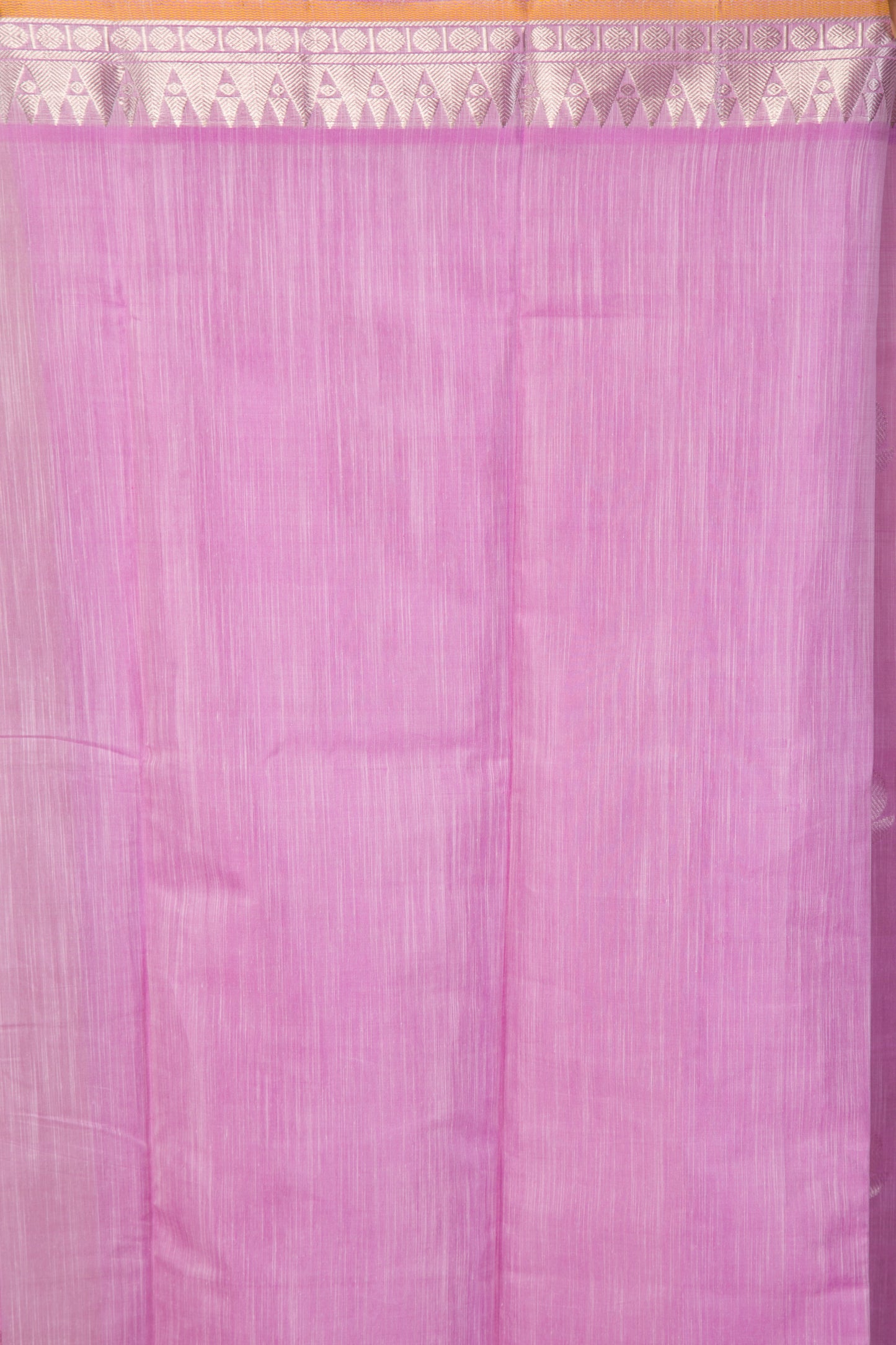 Kanchipuram Linen Butta Lavender Saree