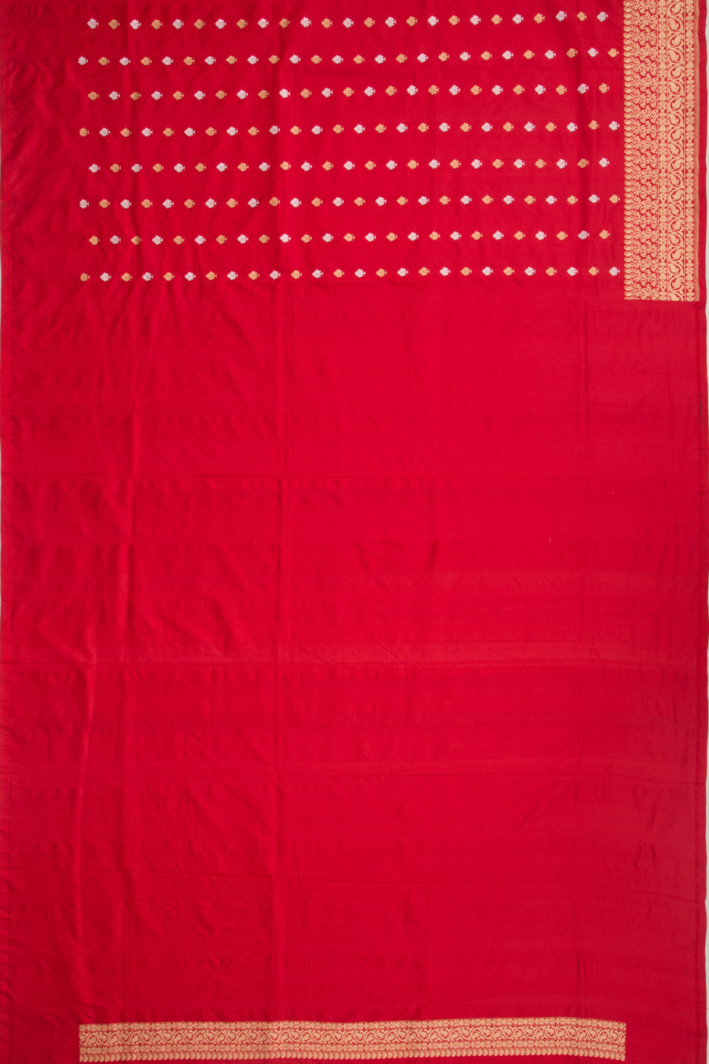 Banarasi Silk Kadwa Butta Red Saree