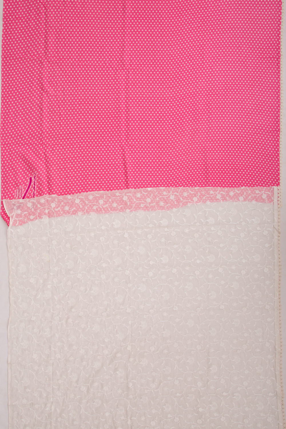 Tussar Printed Pink Saree