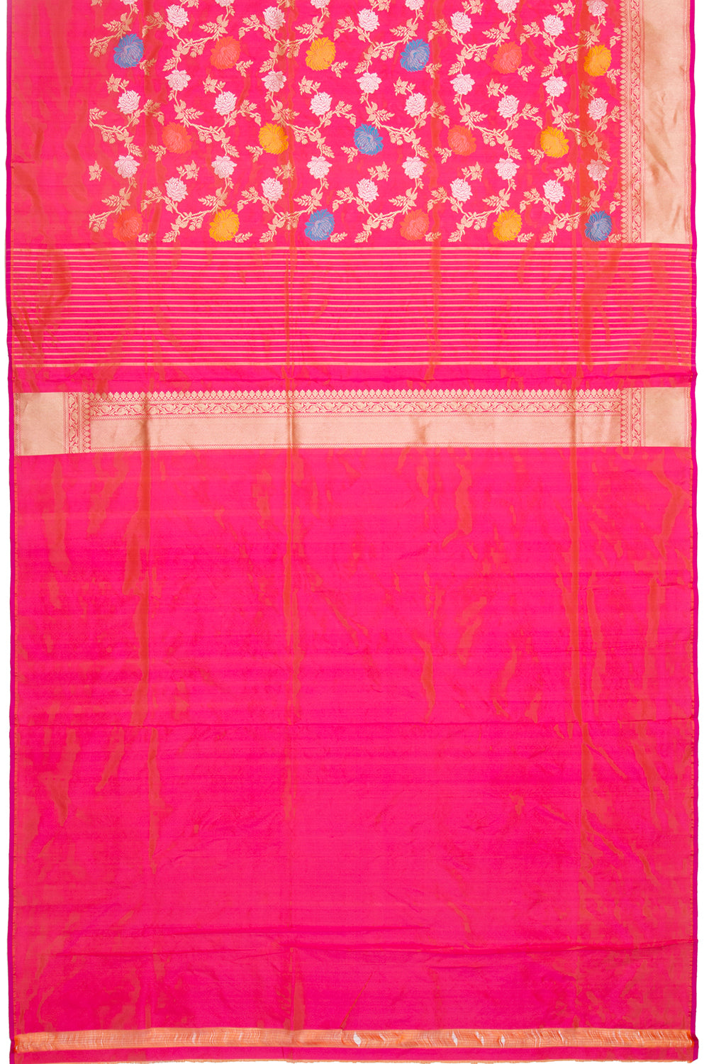 Banarasi Silk Kadwa Jaal Pink Saree