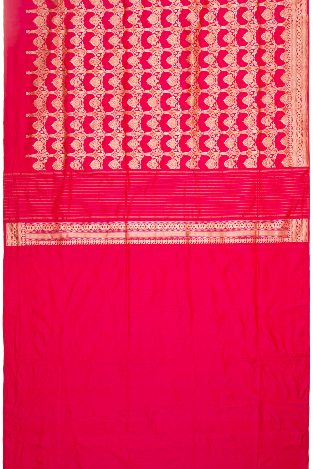 Banarasi Silk Kadwa Jaal Pink Saree