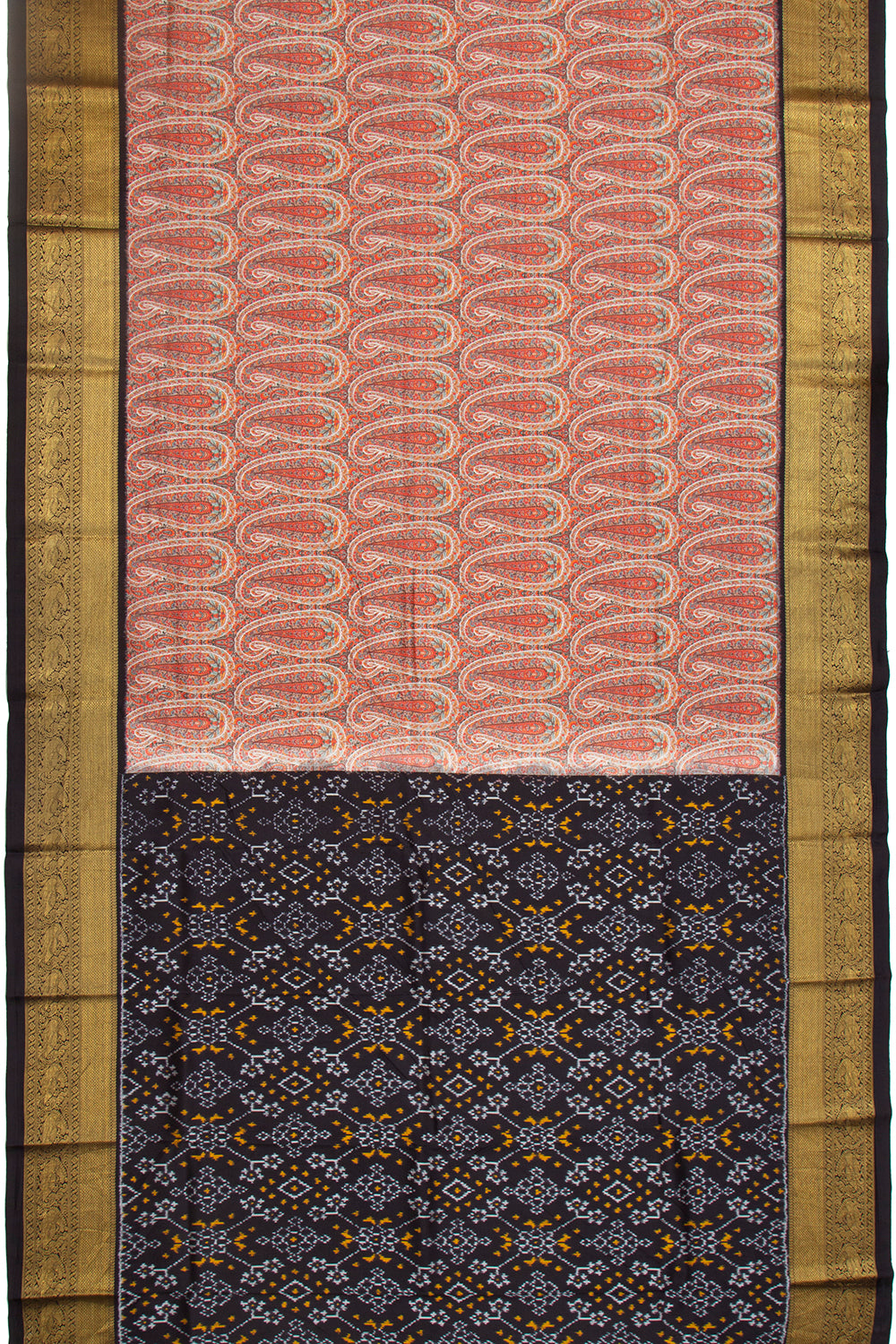 Kanchipuram Silk Jacquard Multicolour Saree