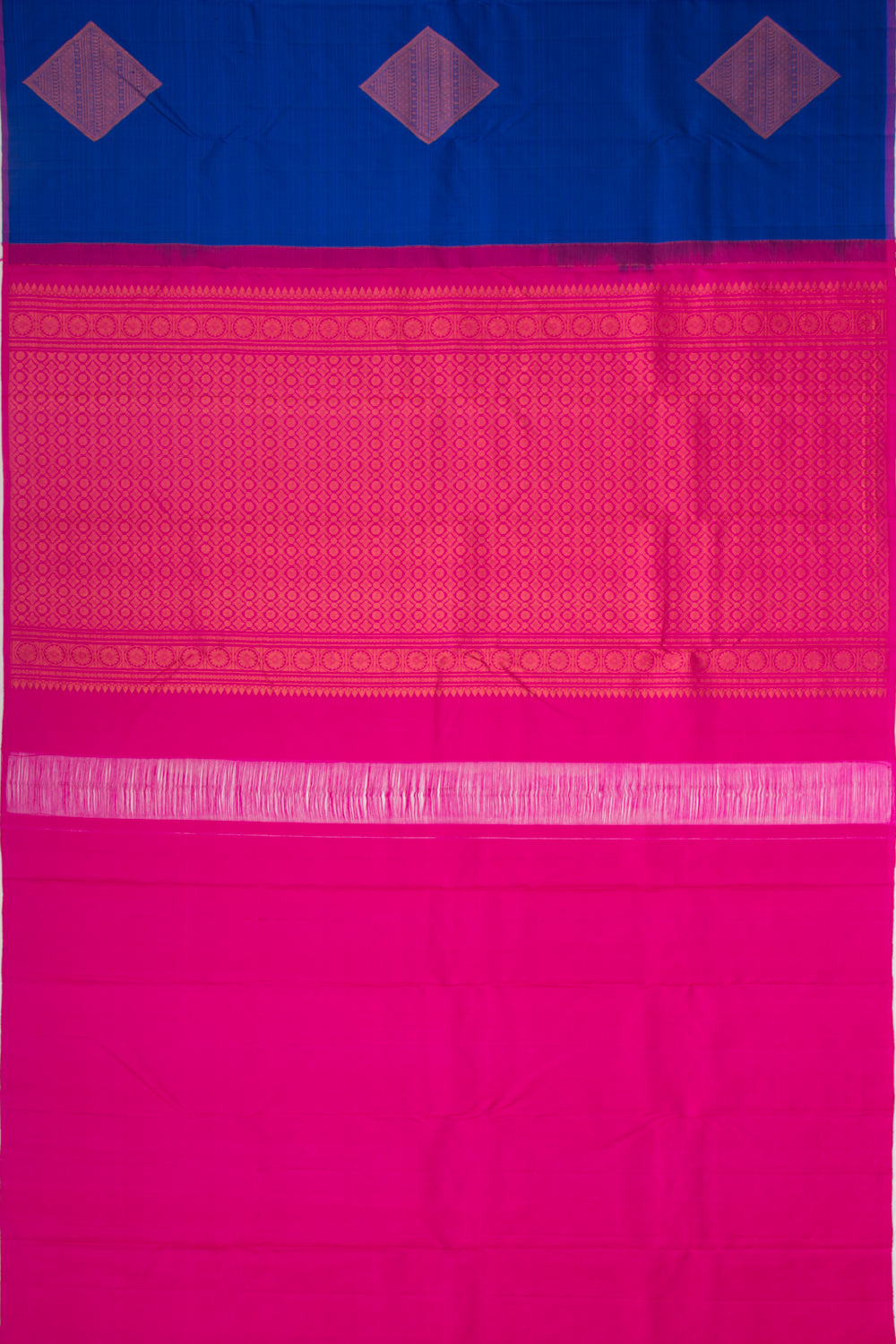 Kanchipuram Silk Butta Dark Blue Saree