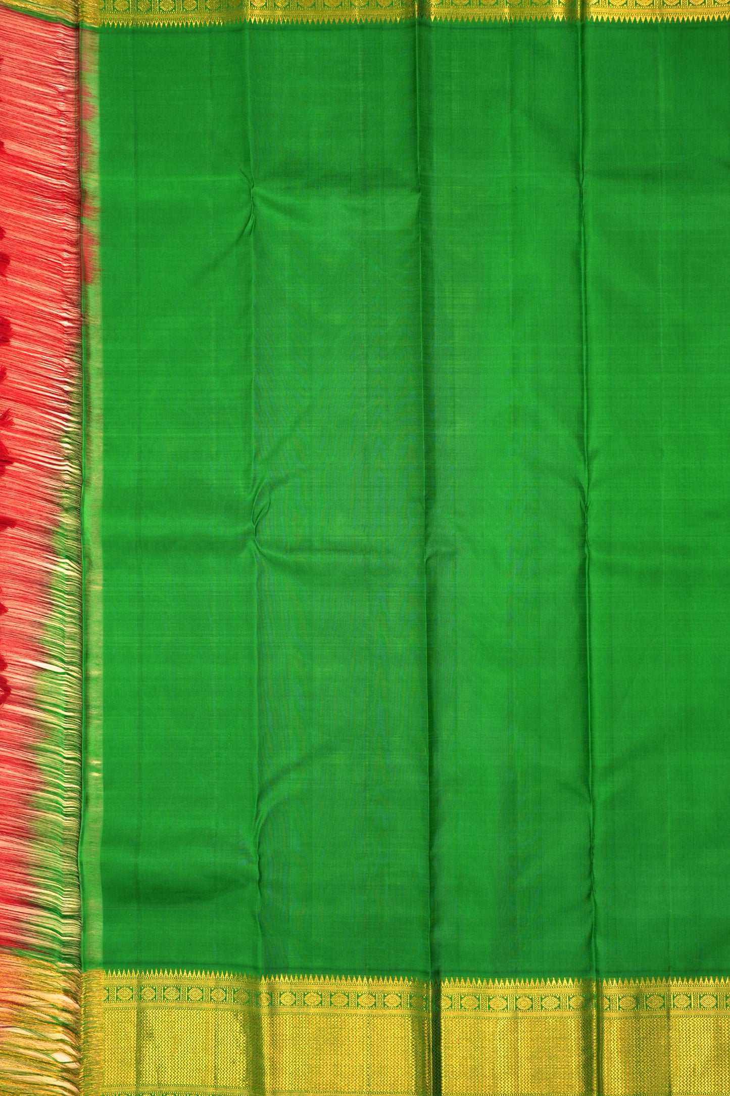 Kanchipuram Silk Brocade Red Saree
