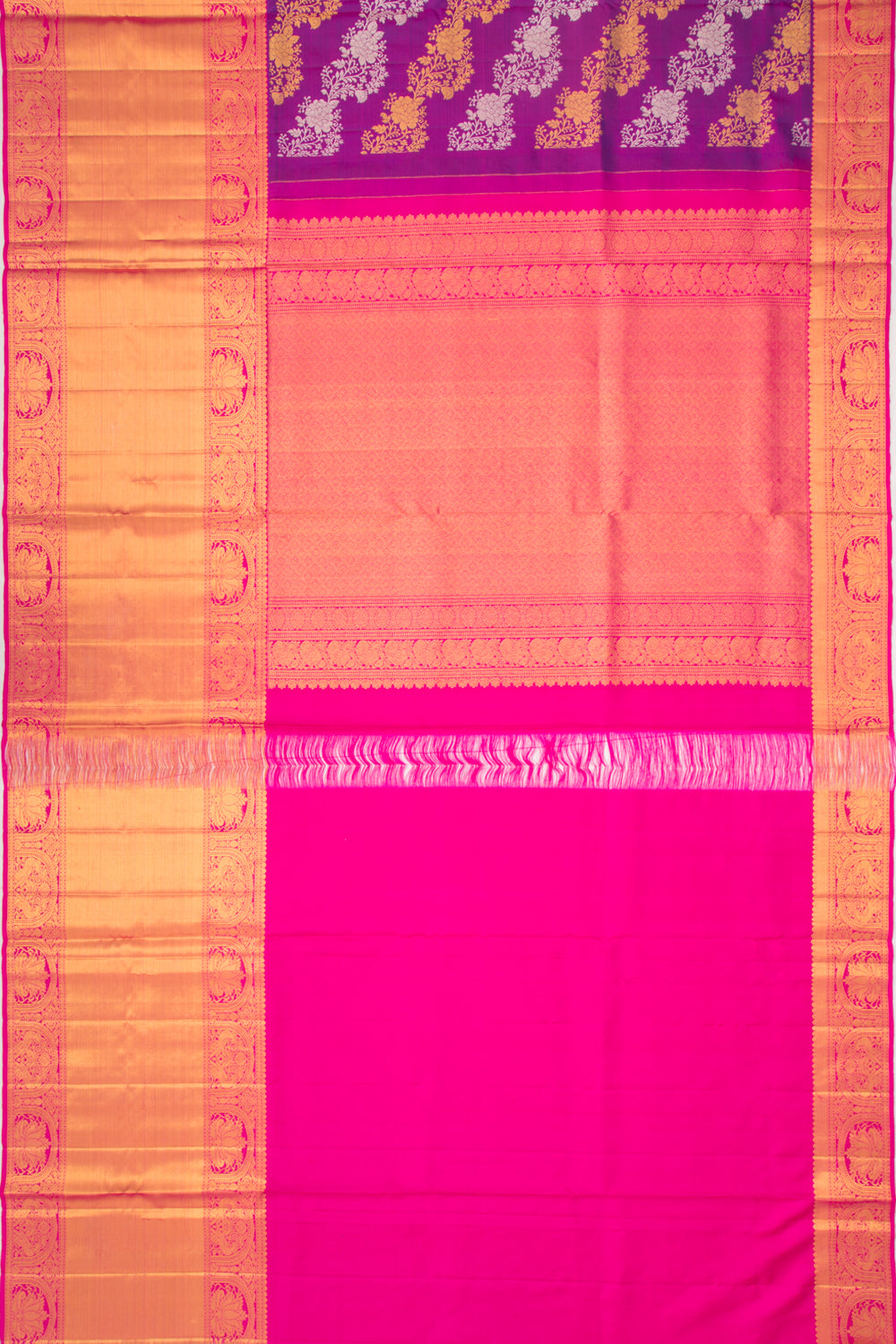 Kanchipuram Silk Brocade Purple Saree