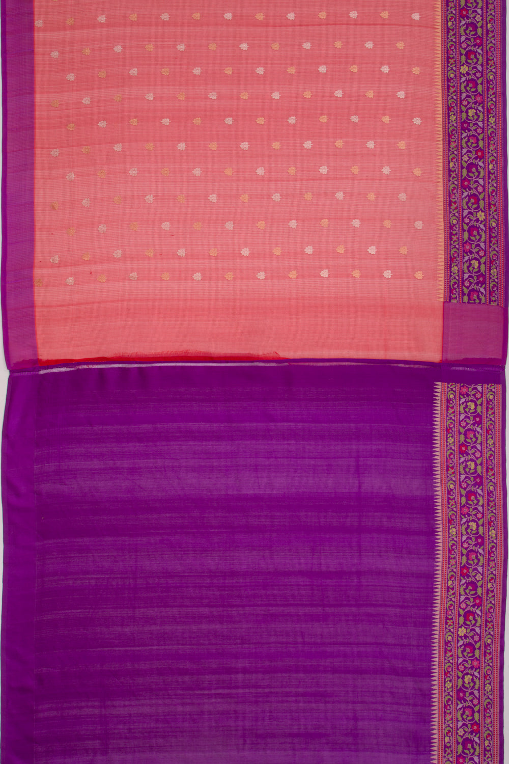 Banarasi Kora Organza Butta Red Saree