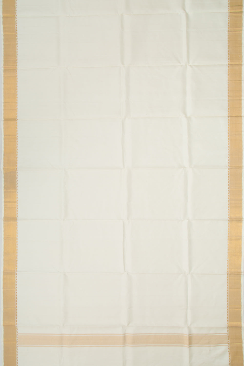 Kanchipuram Silk Plain White Dhoti 9X3 Muzham
