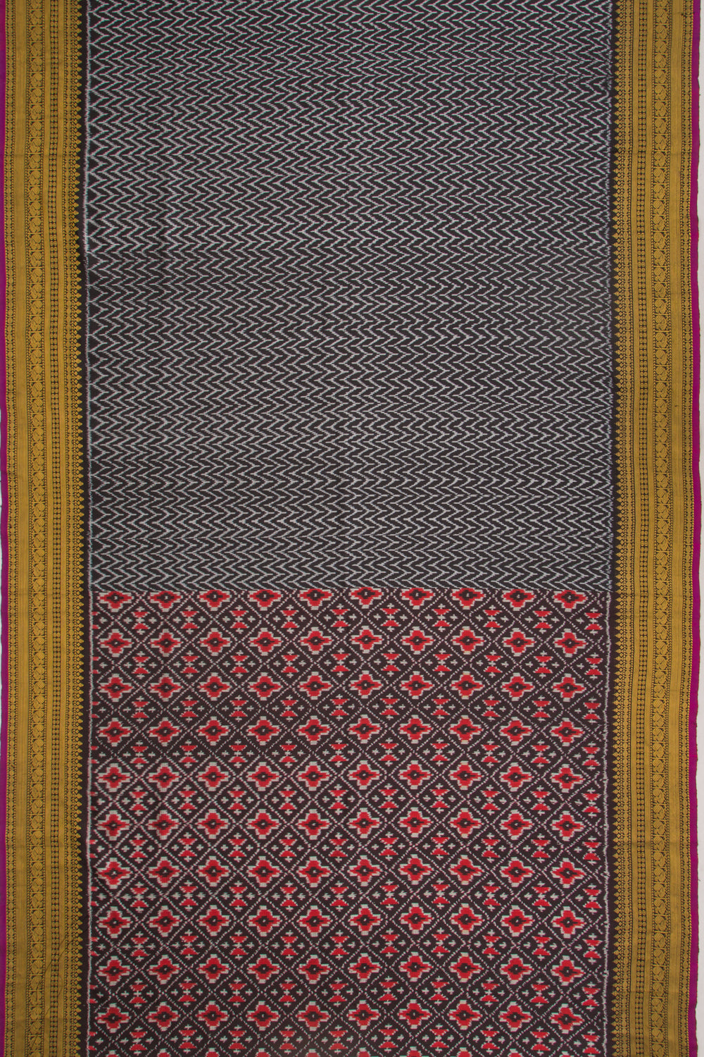 Kanchipuram Silk Ikat Black Saree