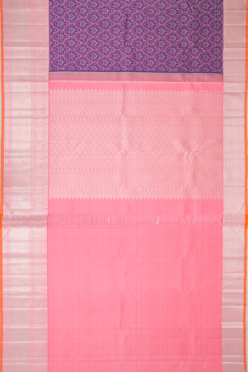 Kanchipuram Silk Brocade Violet Saree