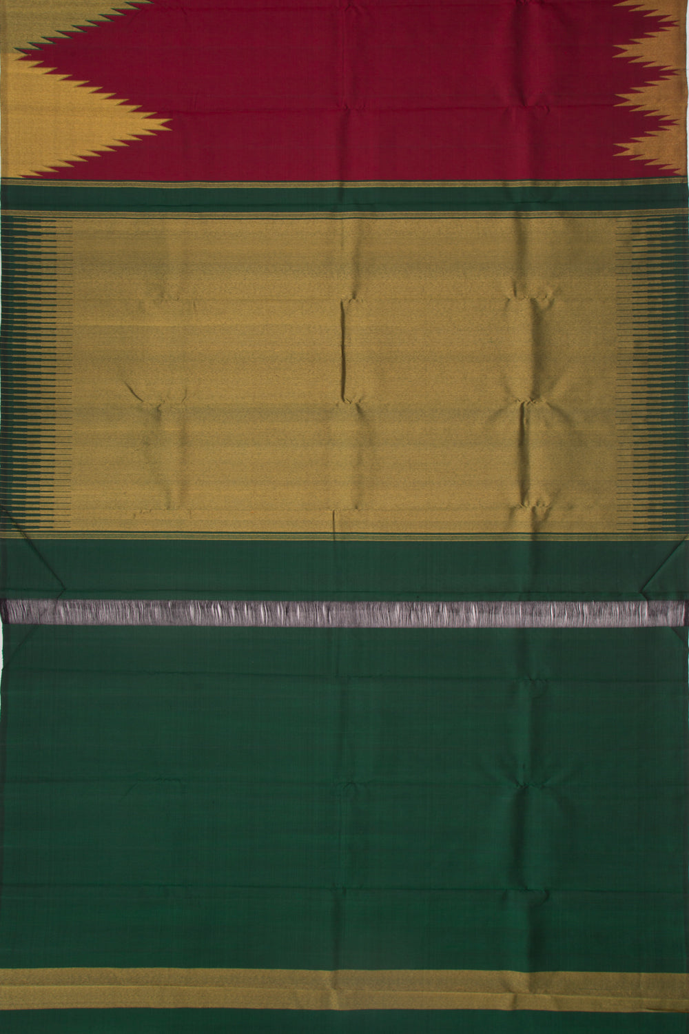 Kanchipuram Silk Plain Maroon Saree