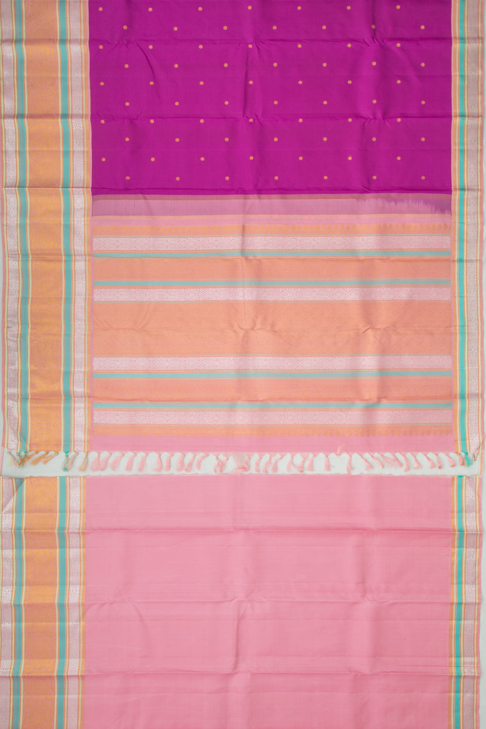 Kanchipuram Silk Butta Purple Saree