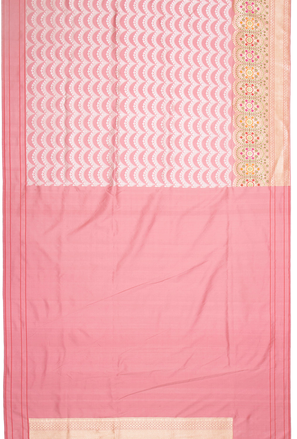 Banarasi Silk Jaal Baby Pink Saree