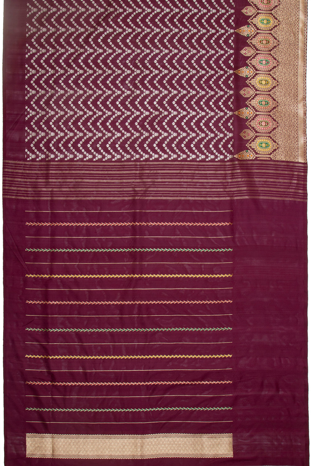 Banarasi Silk Jaal Choco Brown Saree