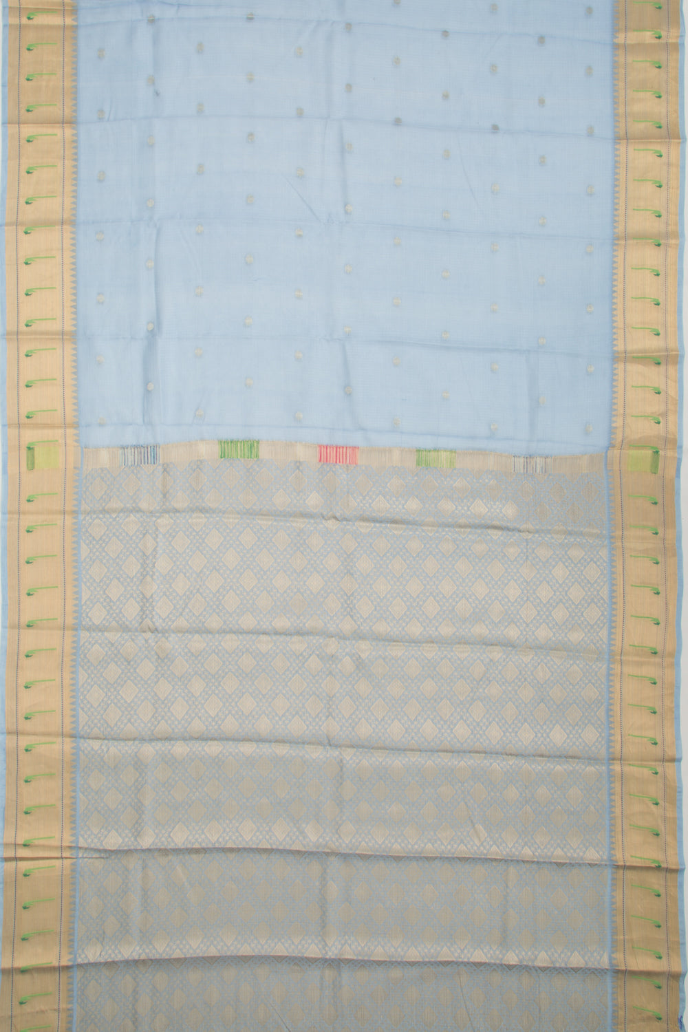 Soft Kota Silk Butta Pastel Blue Saree