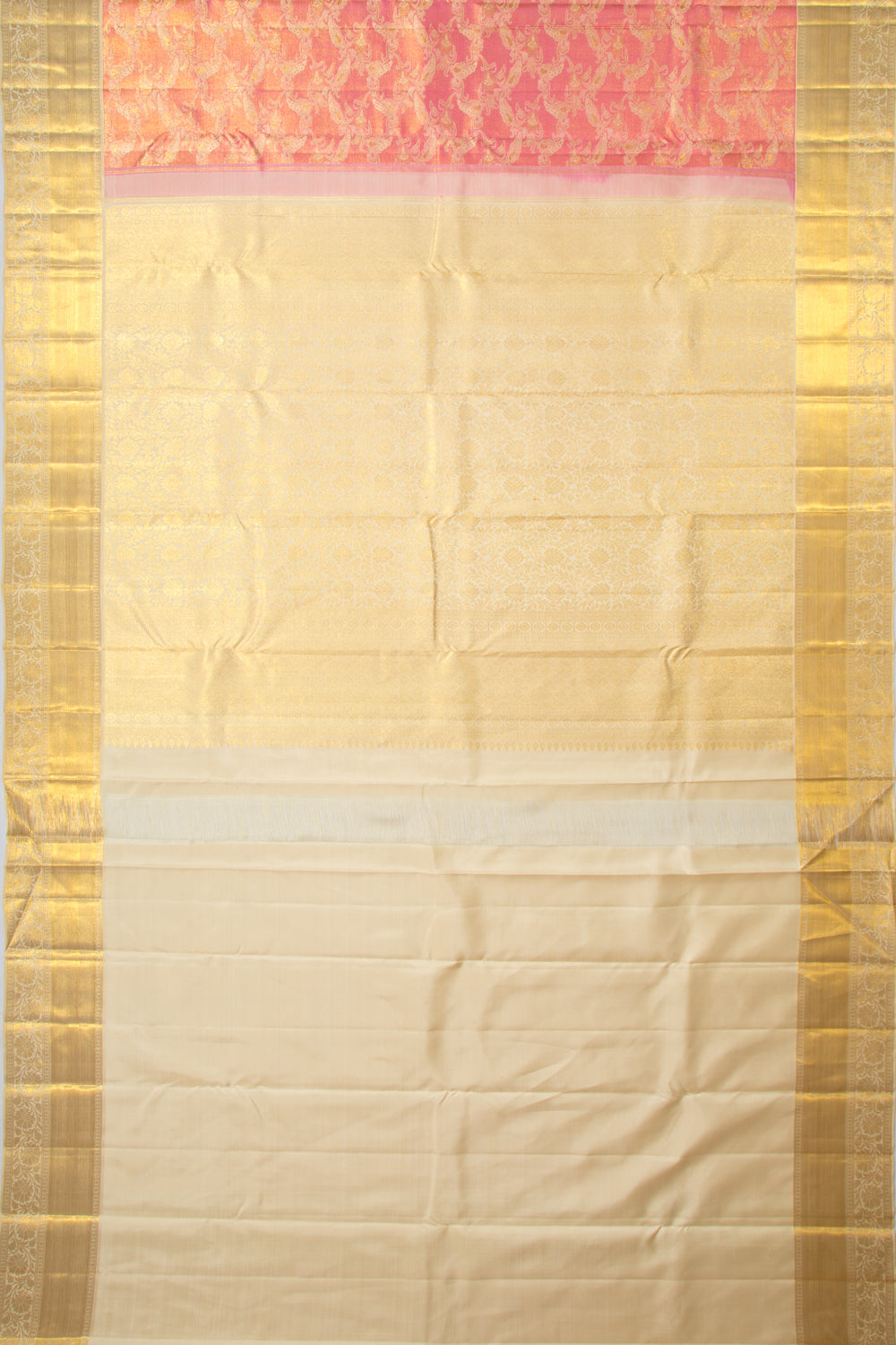 Taranga Kanchi Silk Tissue Brocade Pink Saree