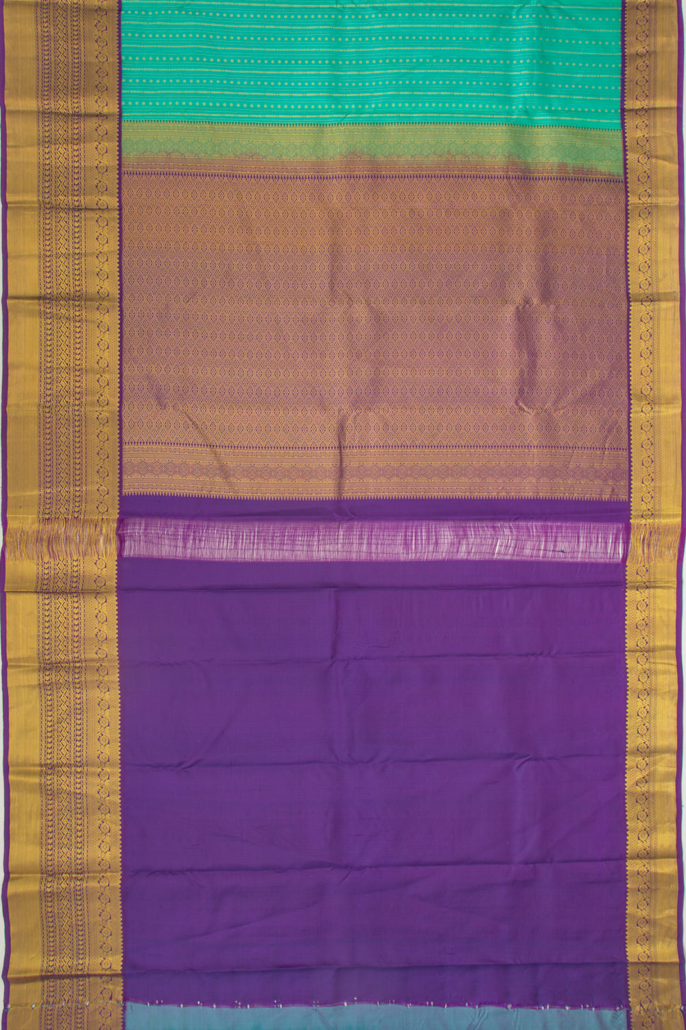 Taranga Kanchi Silk Brocade Sea Green Saree