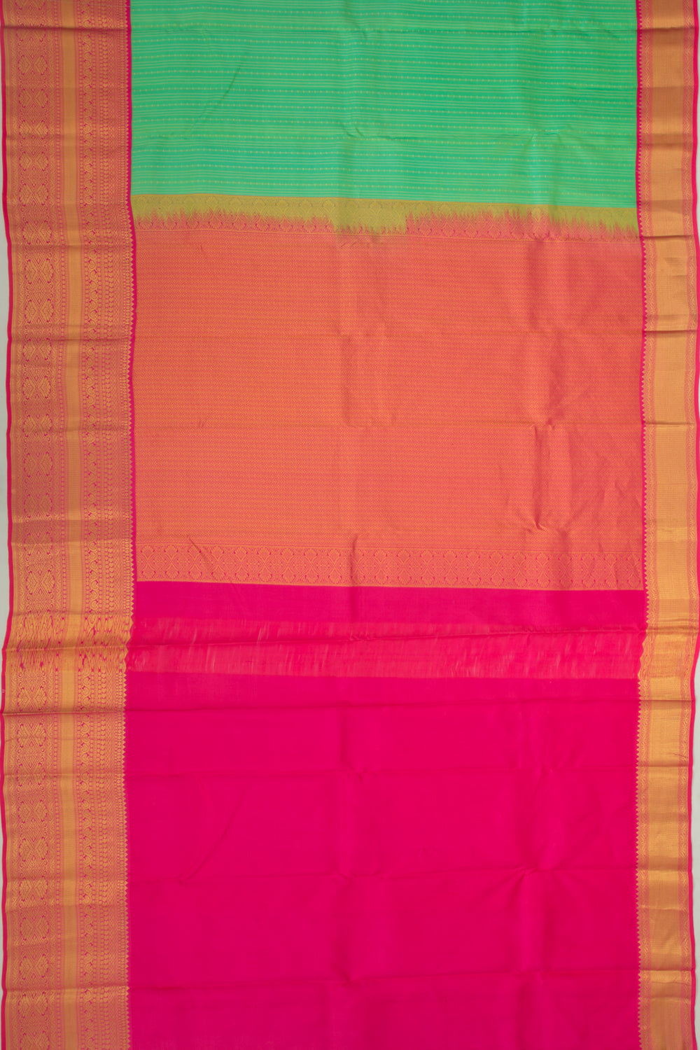 Taranga Kanchi Silk Brocade Sea Green Saree
