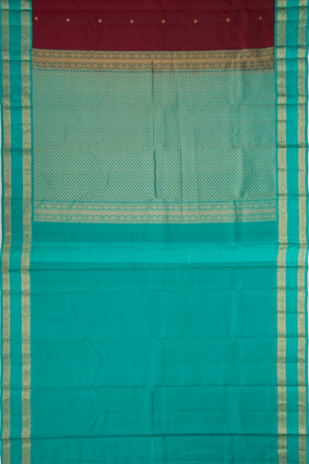 Taranga Kanchi Silk Butta Brown Saree