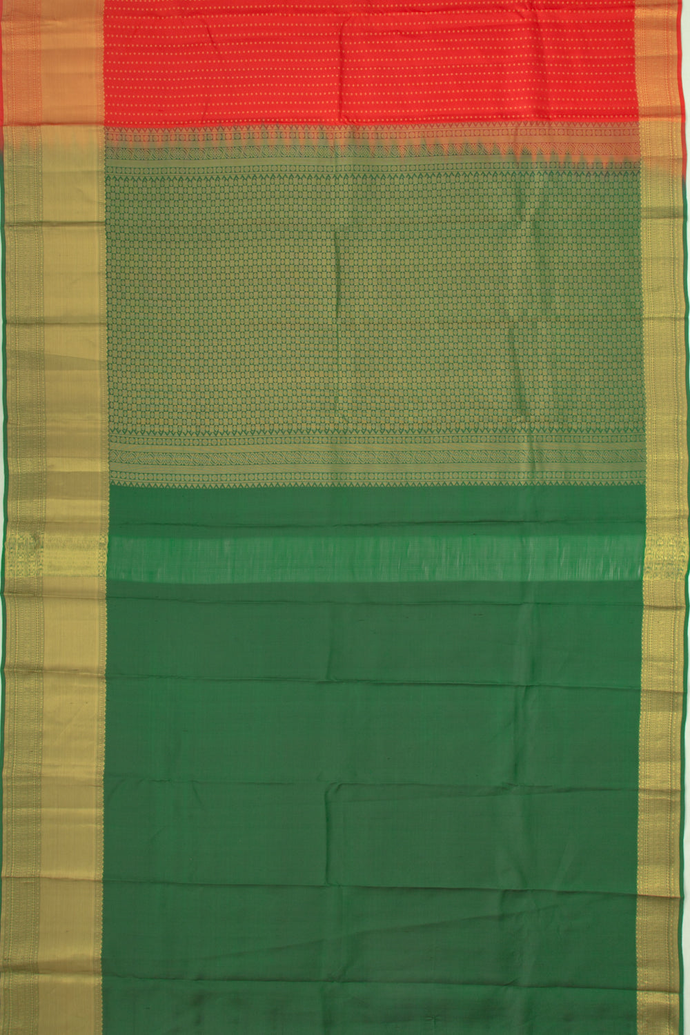 Taranga Kanchi Silk Brocade Red Saree