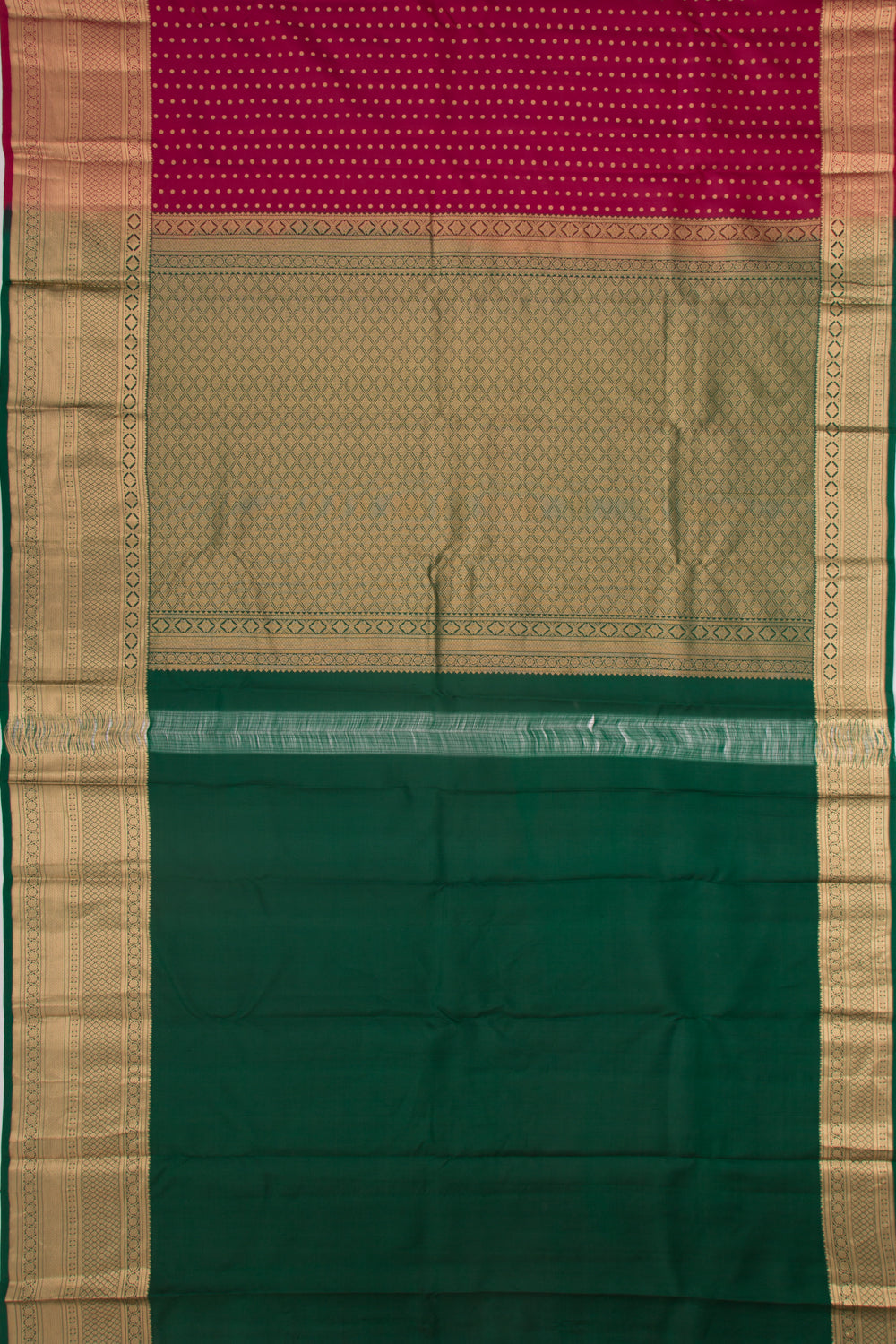 Taranga Kanchi Silk Butta Maroon Saree
