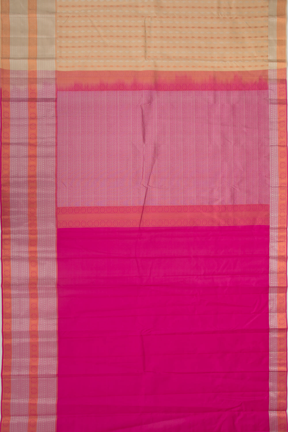 Taranga Kanchi Silk Butta Cream Saree