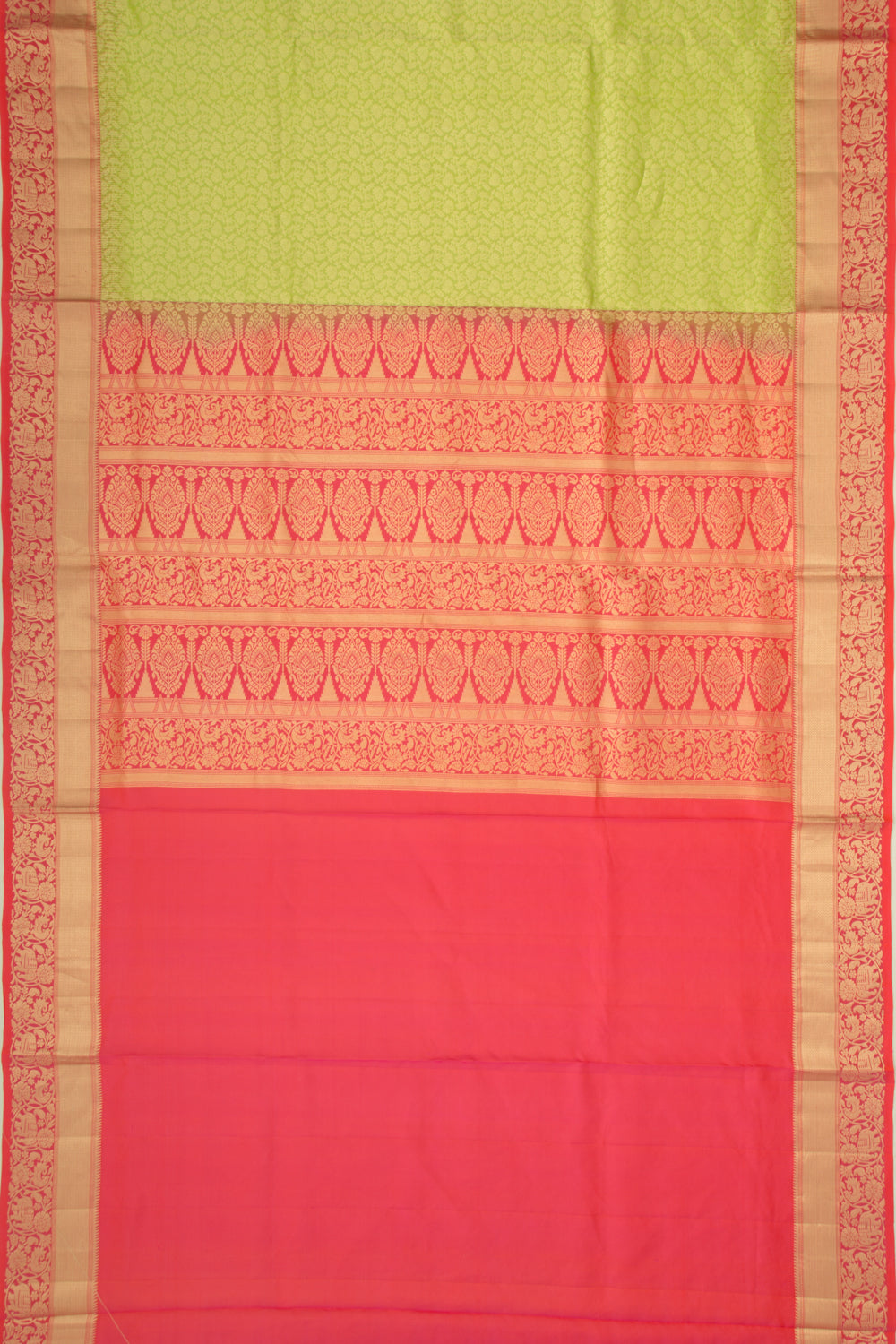 Coimbatore Soft Silk Brocade Green Saree