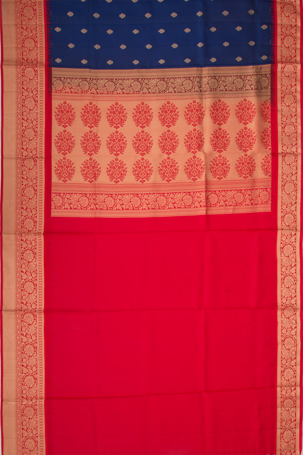 Coimbatore Soft Silk Butta Dark Blue Saree