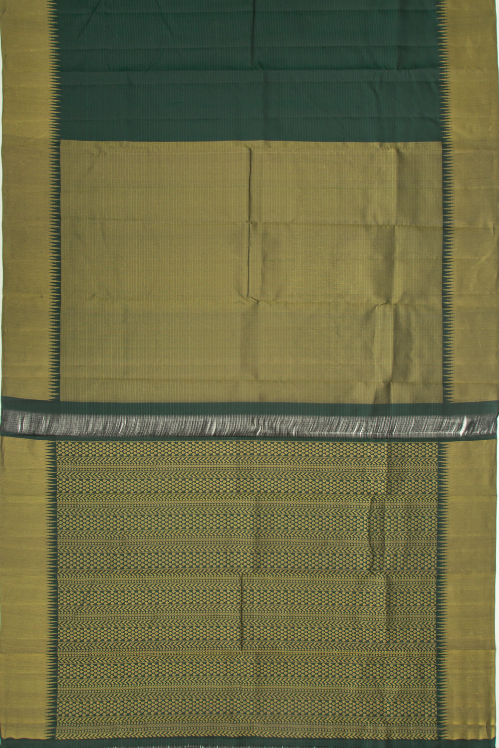 Taranga Kanchi Silk Jacquard Bottle Green Saree
