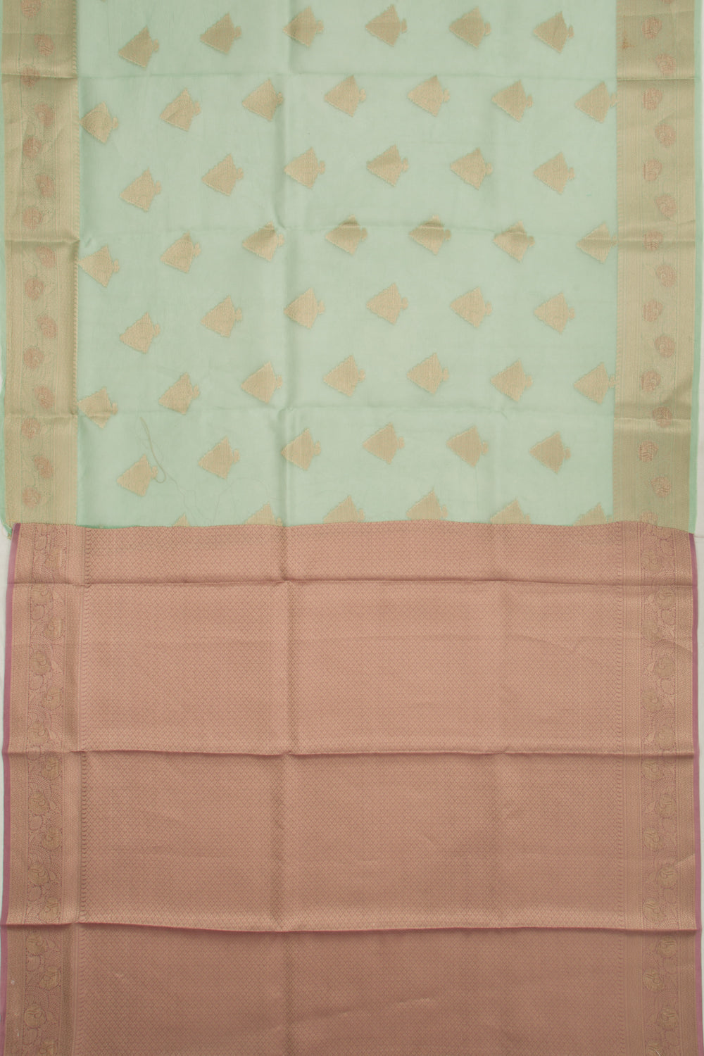 Organza Butta Green Saree