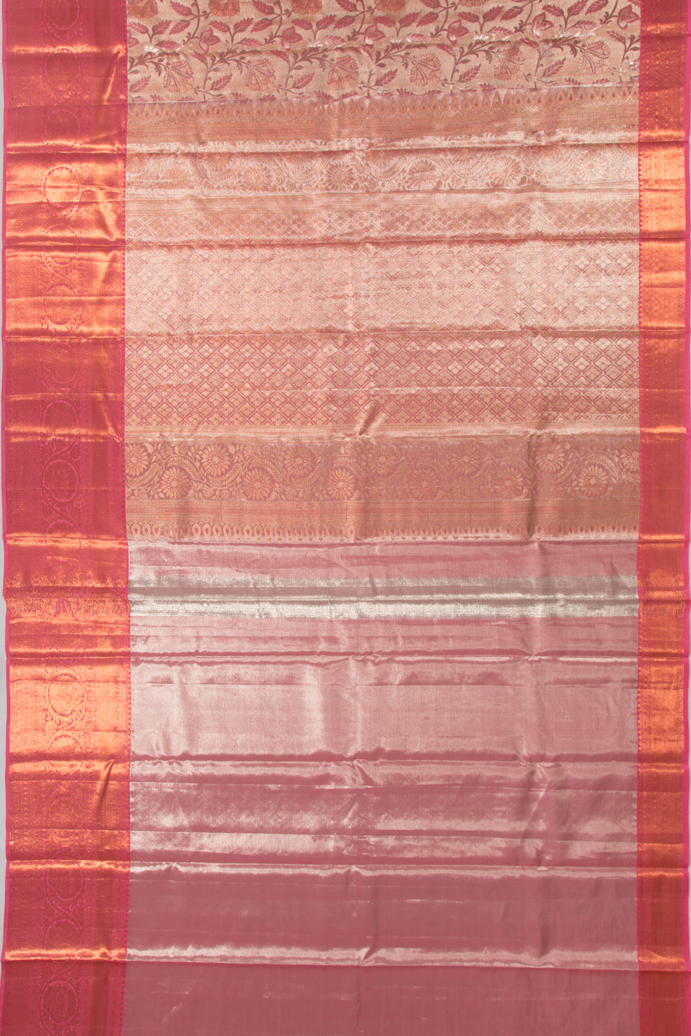 Taranga Kanchi Silk Tissue Jaal Baby Pink Saree