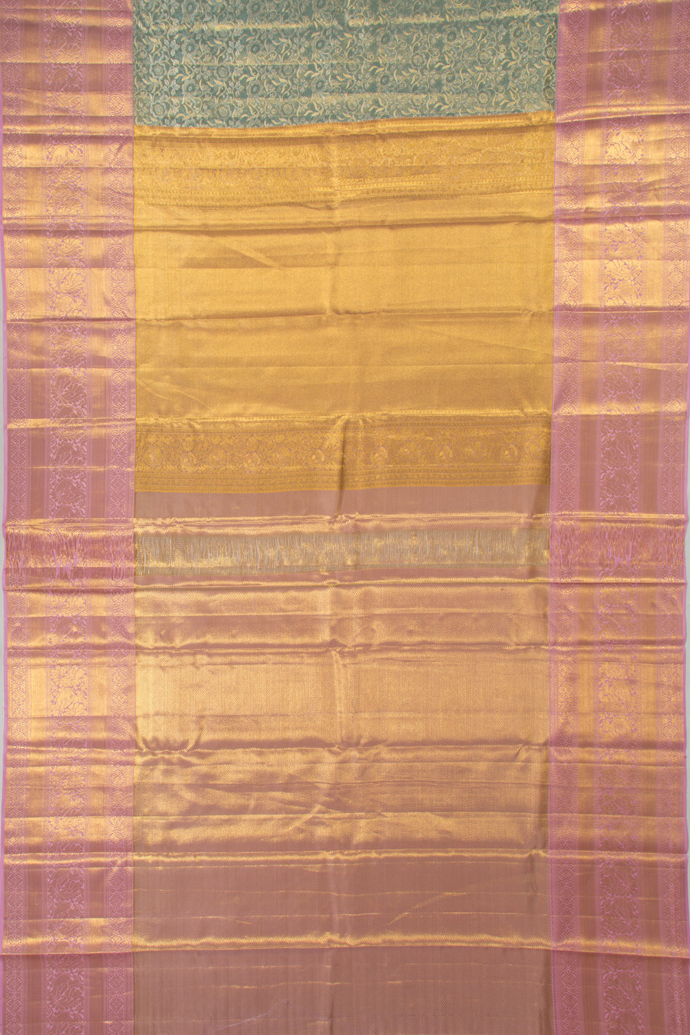 Taranga Kanchi Silk Tissue Jaal Blue Saree