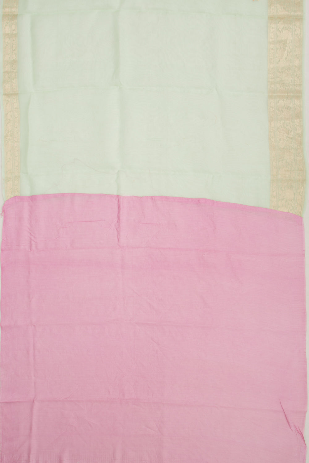 Organza Floral Embroidery Pastel Green Saree