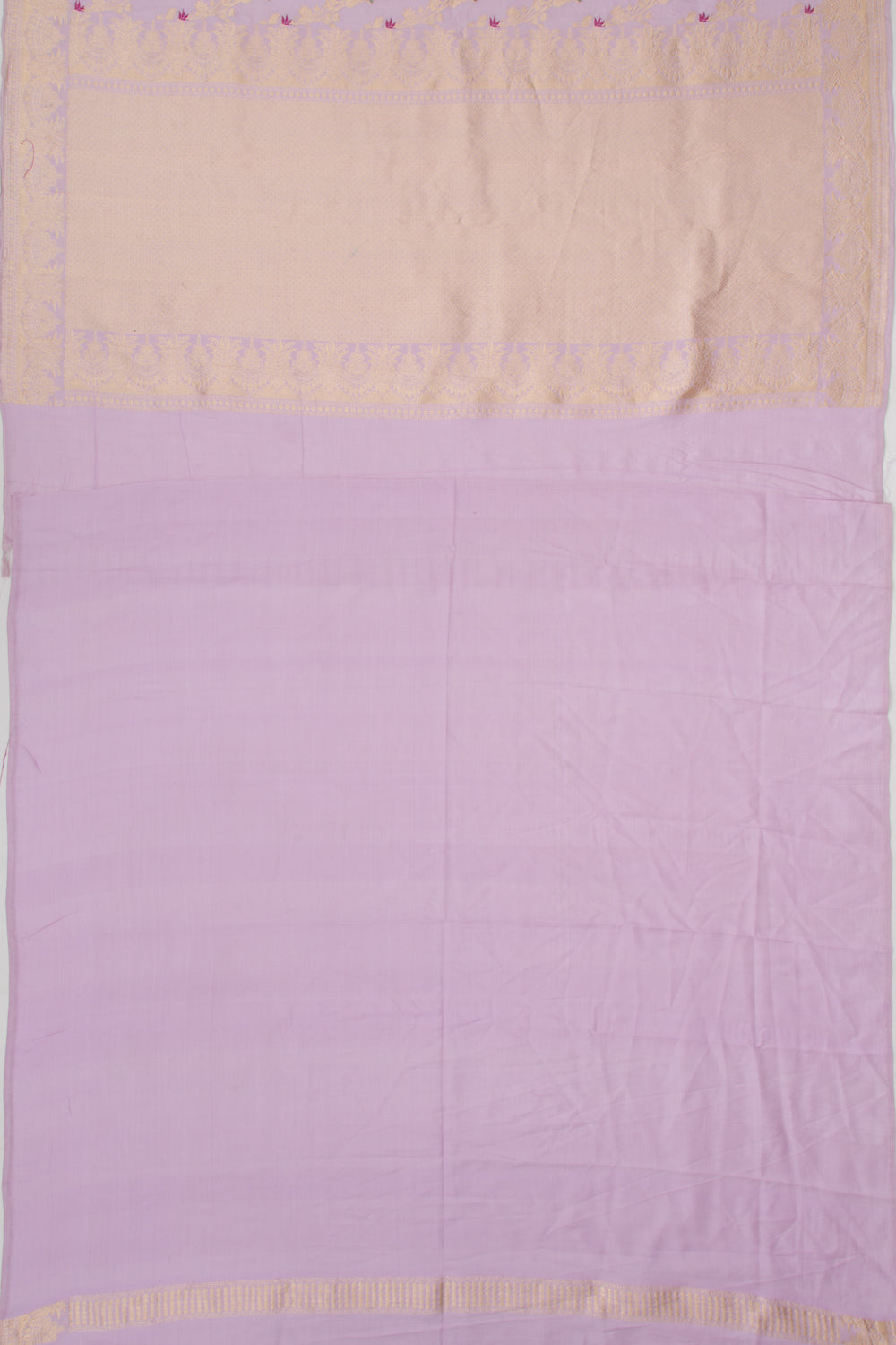 Banarasi Silk Jaal Kadwa Lavender Saree